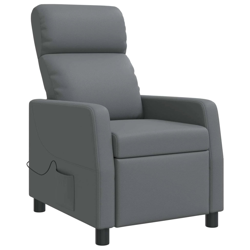 Divano Sedia-Poltrona Massaggiante Grigio Similpelle 785601