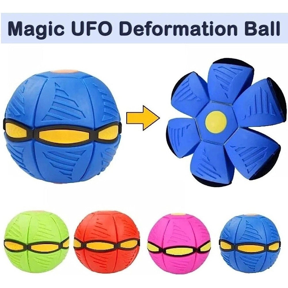 Trade Shop - Palla Magica Volante Si Trasforma In Frisbee Con Luce Led Per Bambini Animali -