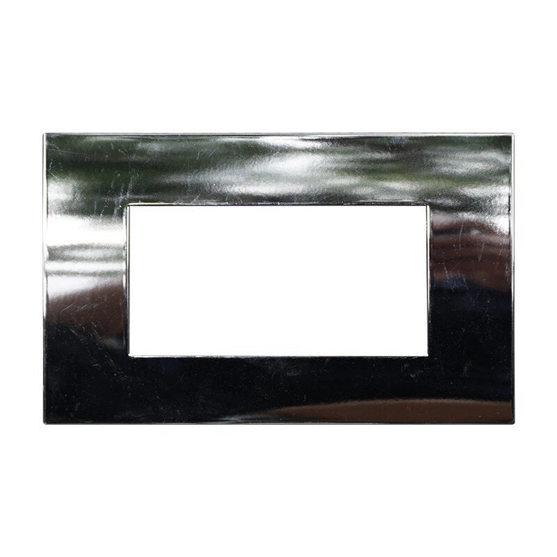 Placca Plastica Serie Venus 4P Colore Cromato Lucido Compatibile Con Vimar Arke