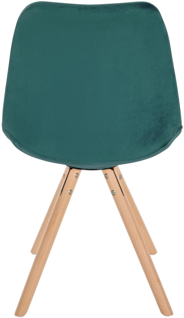 Sedia Sofia Velvet verde,natura (rotondo)
