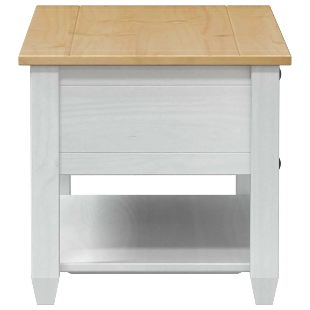 Tavolino da salotto con cassetto Bianco 100 x 48 x 45 cm