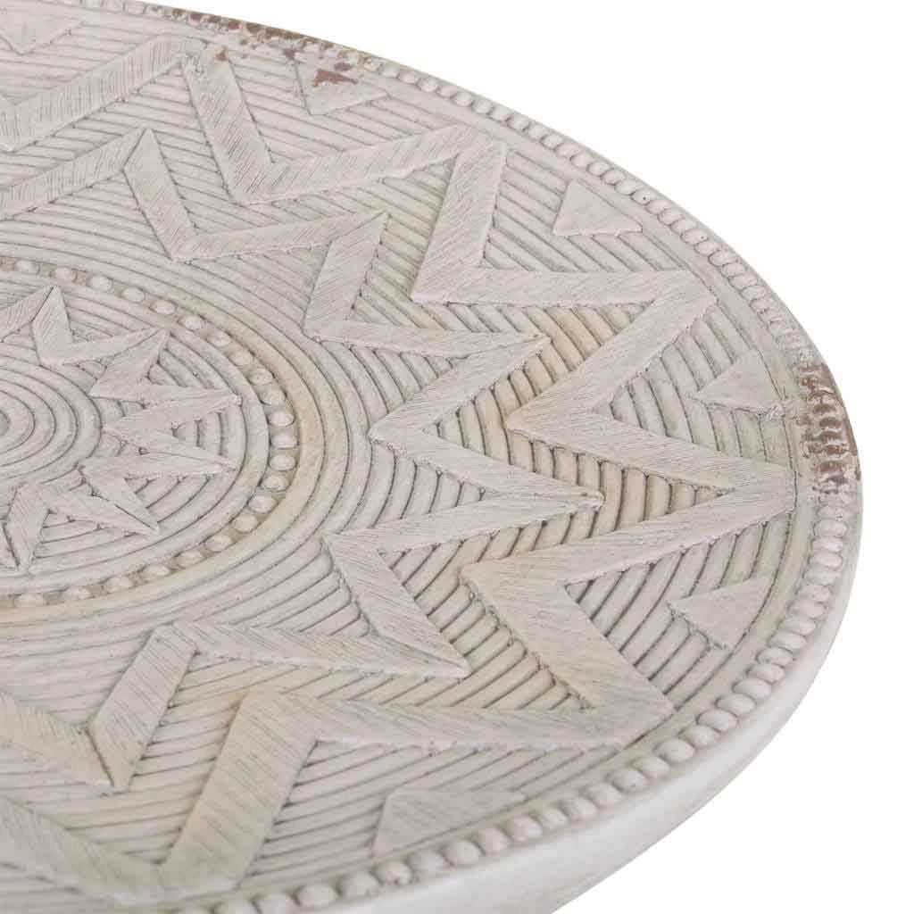 Piatto decorativo in magnesio 50x50x06h cm