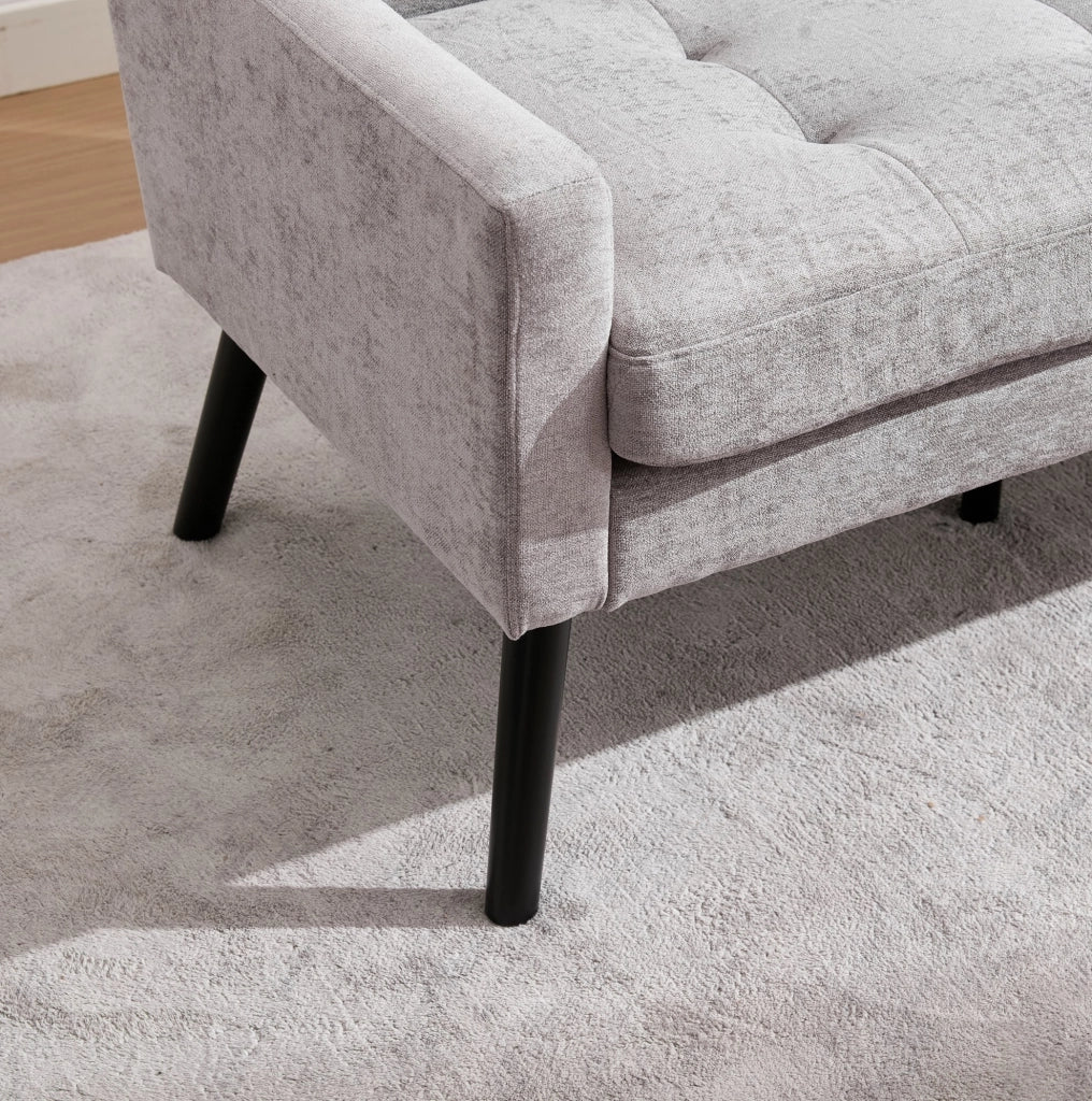PANCA 2 posti 108,51x66,33x30,22 cm Grigio chiaro in tessuto