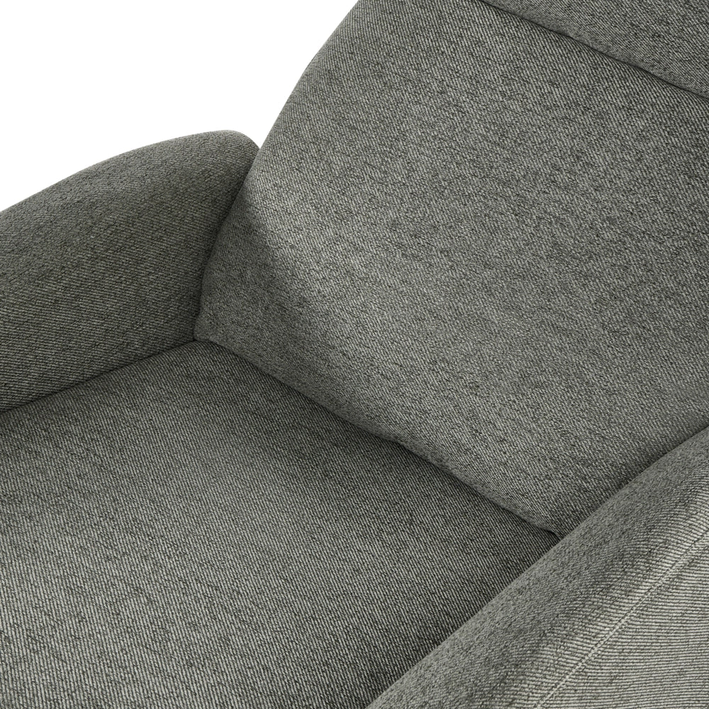 Poltrona Reclinabile Retrò con Schienale Regolabile in Tessuto verde chiaro stile Design Retrò