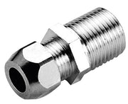 RACCORDO DIRITTO MASCHIO A TENUTA PTFE PER TUBO RAME CROMATO SERIE 6900 3/8 ø12   PETTINAROLI