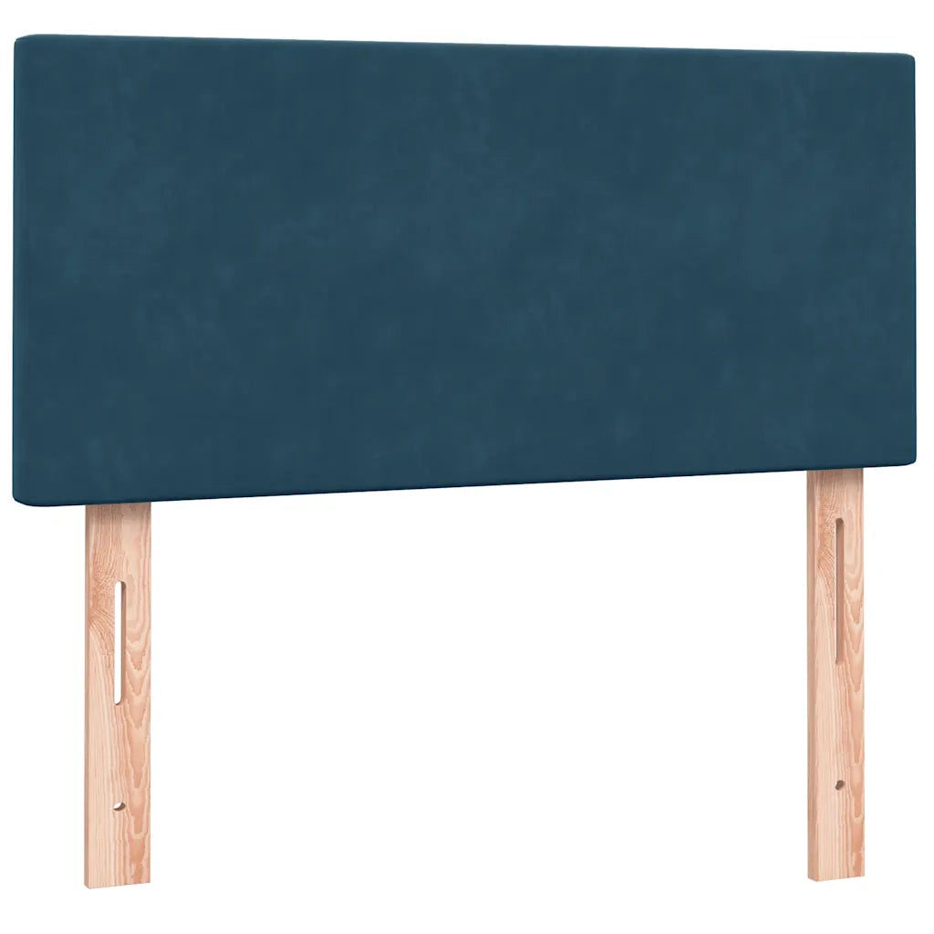 vidaXL Giroletto a Molle con Materasso Blu Scuro 80x210 cm Velluto