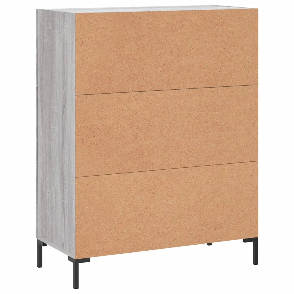 Credenza Grigio Sonoma 69,5x34x90 cm in Legno Multistrato 830266