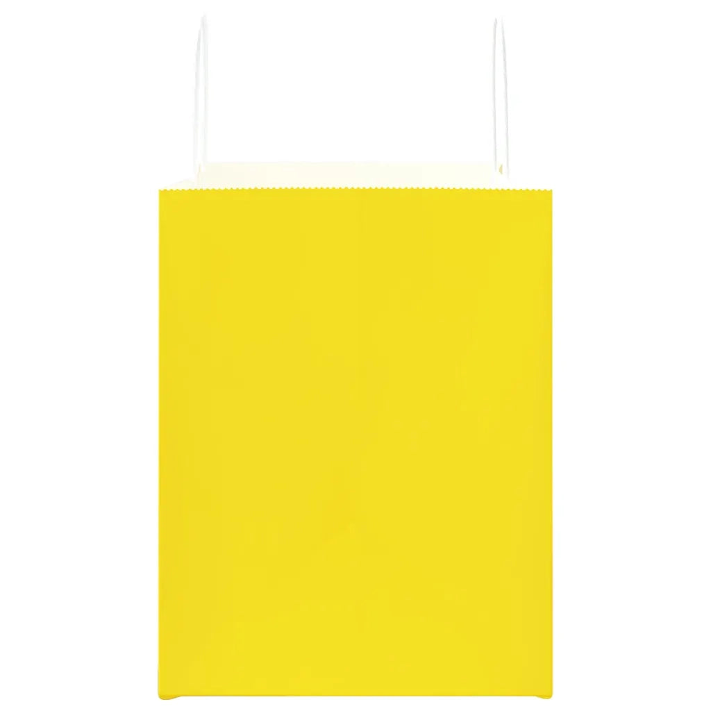 Sacchetti di Carta 250 pz con Manici Gialli 32x22x28 cm