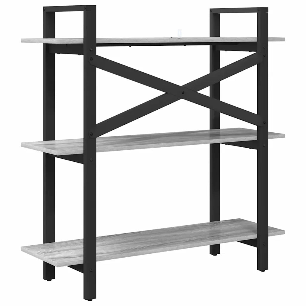 Libreria Grigio Sonoma 100 x 33,5 x 102 cm Legno multistrato 883949