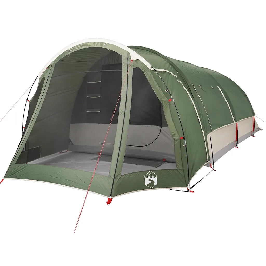 Tenda Familiare a Tunnel per 8 Persone Verde Impermeabile 94734