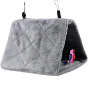 Casa per Uccelli Calda e Comoda - Gabbia per Uccelli Sospesa - Materassino per Uccelli - Piuma per Gabbia - Pappagallo/Percepolo - Letto di Piuma per Inverno - Facile da Installare - Nido per Uccelli