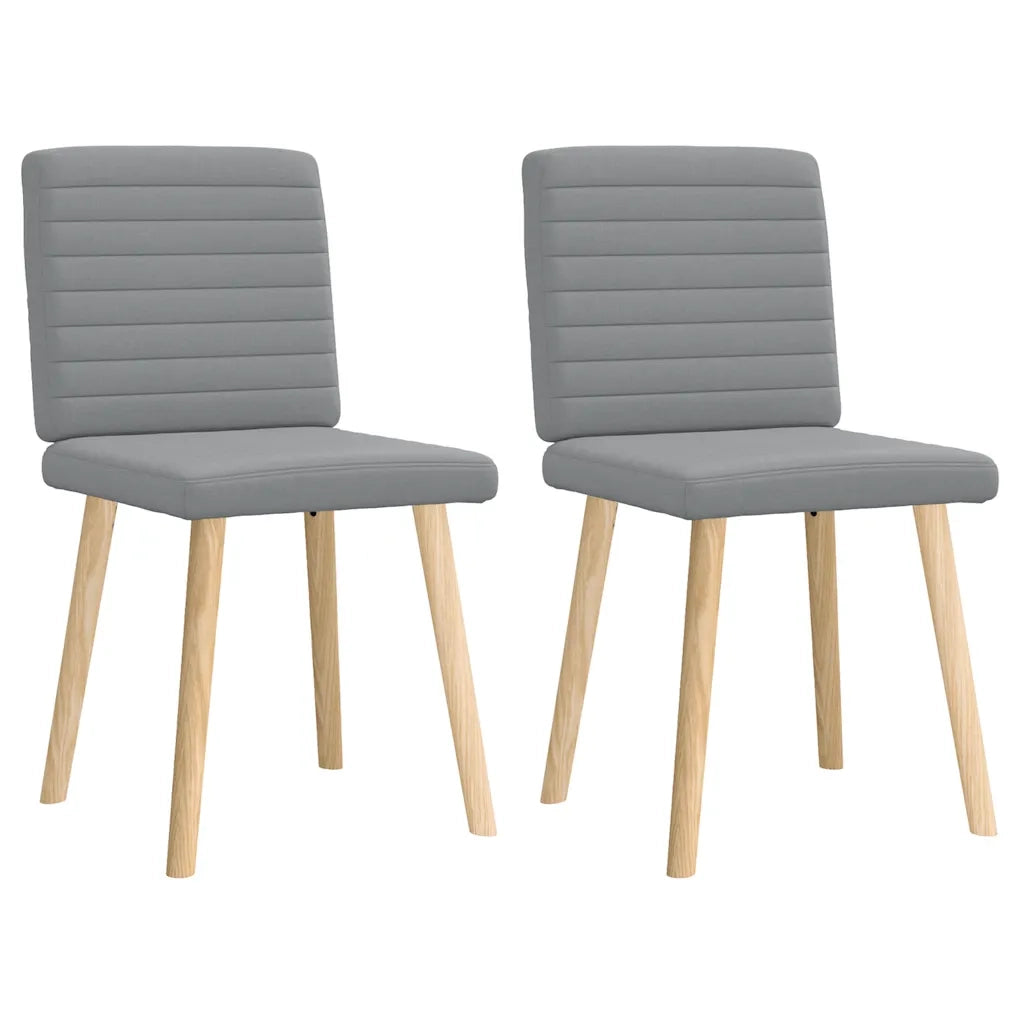 Sedie da Pranzo 2 pz Grigio Chiaro in Tessuto 4101174