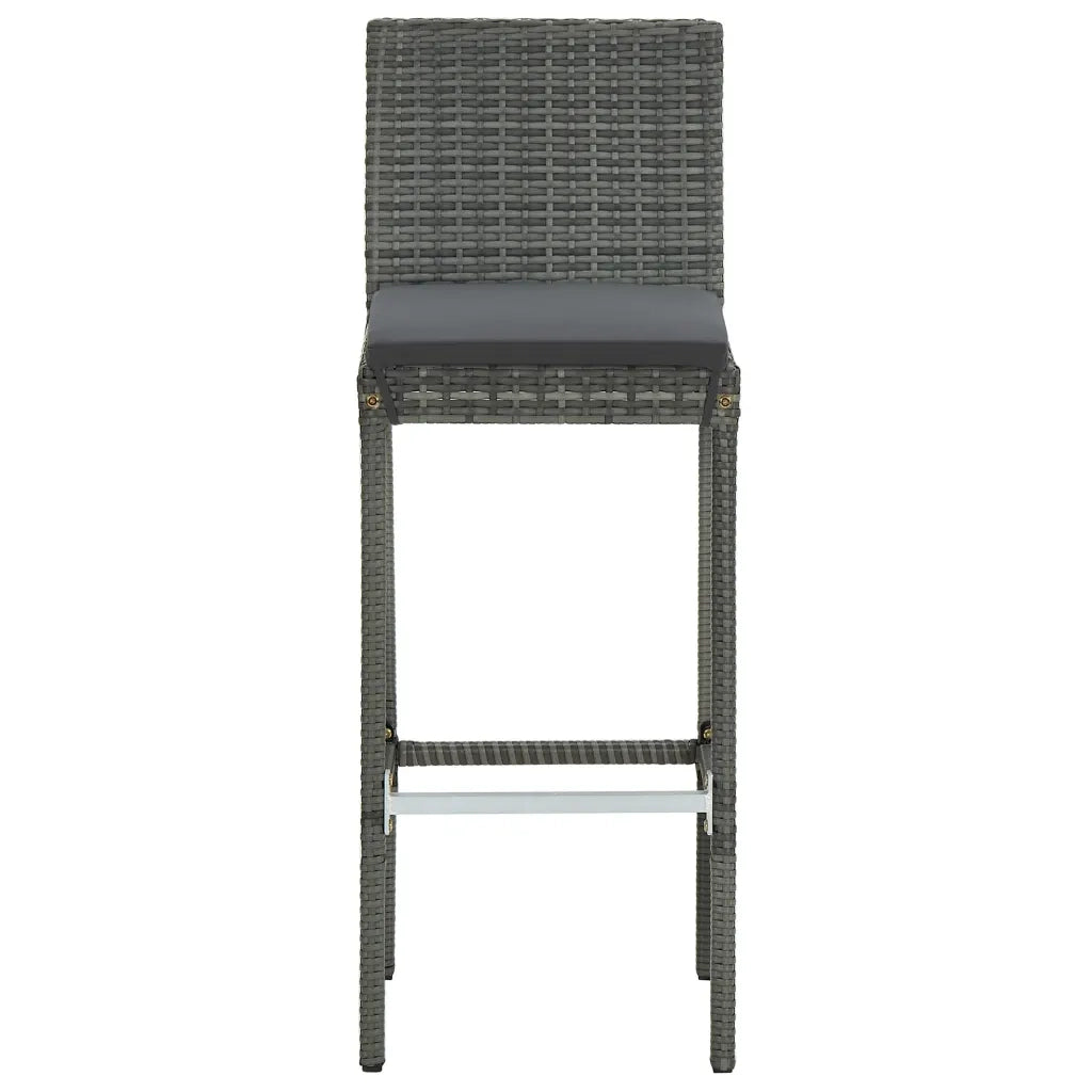 Set da Bar da Giardino 7pz con Cuscini Grigio cod mxl 44625