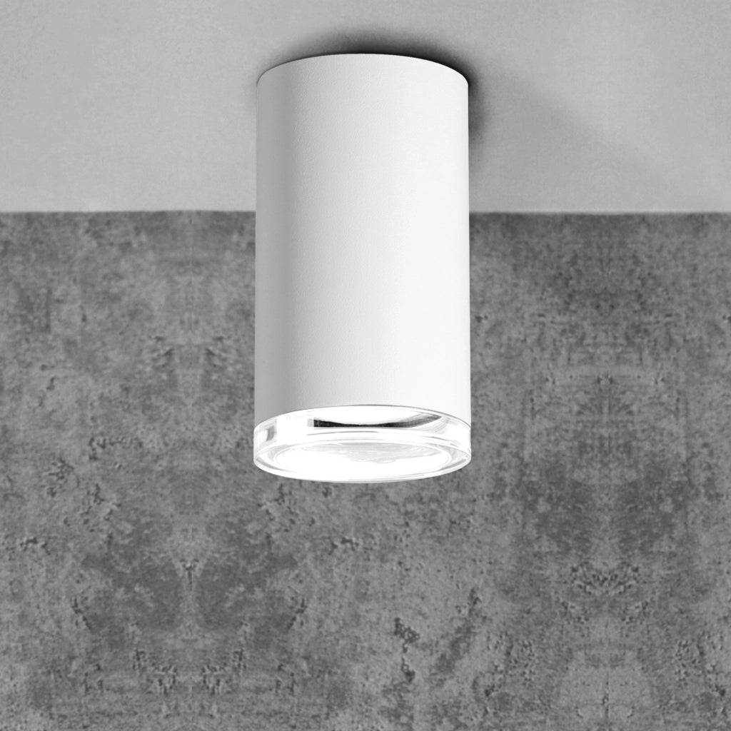 Faretto tubo plafone bianco GU10 IP44 Polux Turyn