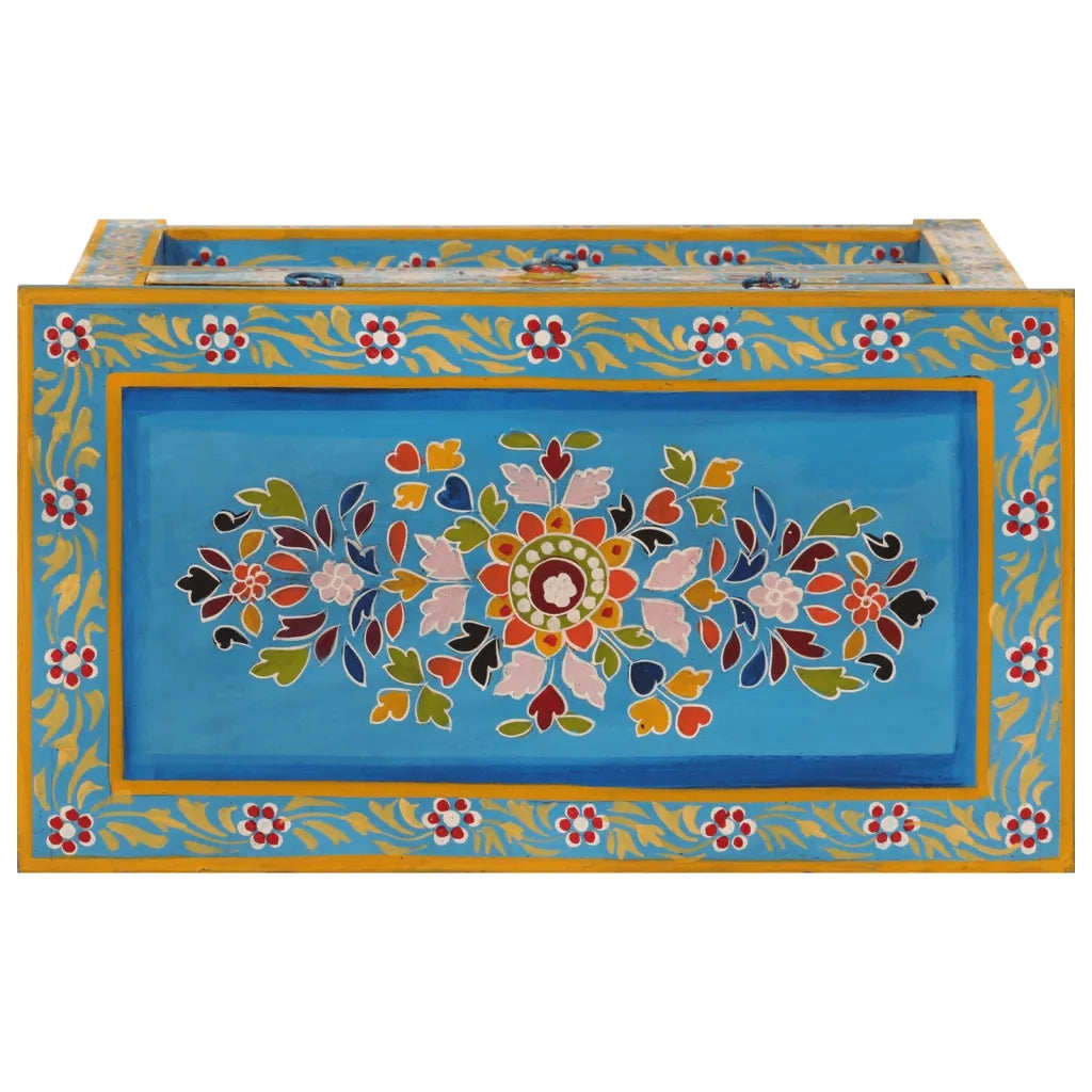 Credenza-Buffet-Armadio da cucina Turchese 55x30x76 cm in Legno Massello di Mango