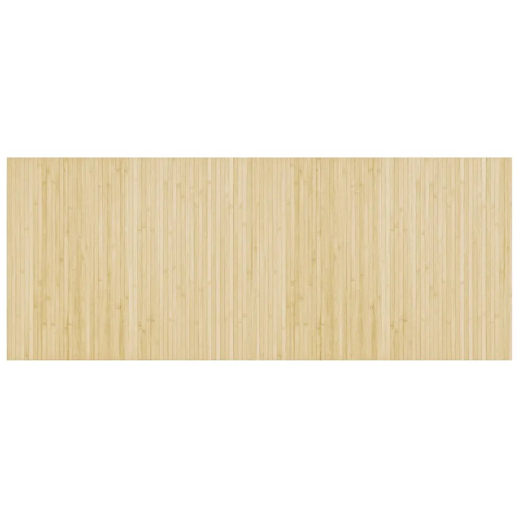 Tappeto Rettangolare Natura Chiaro 80x200 cm in Bambù 376777