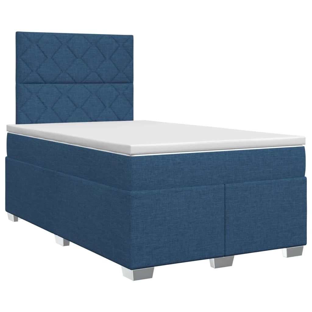Letto box spring con materasso Blu 120 x 200 cm Tessuto 3453394