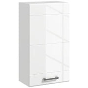 kleankin Mobiletto Bagno in MDF a Muro con 3 Ripiani e Ripiano Superiore Regolabile, 37x22.5x70 cm, Bianco