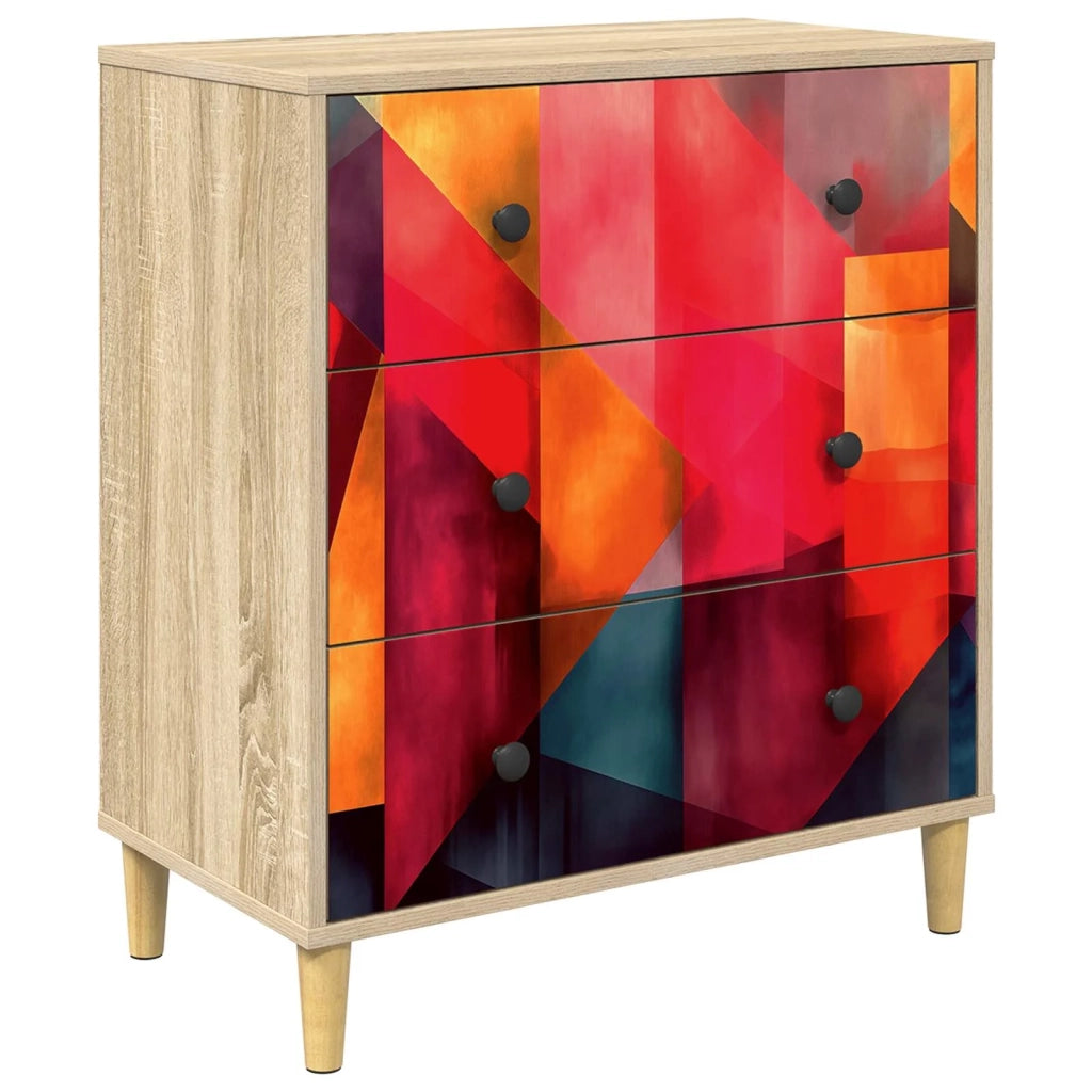Cassettiera HEESCH Stampa a blocchi di colore 66 x 36,5 x 75 cm 8007358