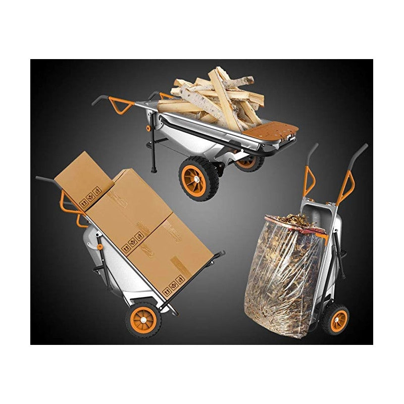 Carriola multifunzione Aerocart WG050 8 funzioni 136 kg trasporto giardino - WORX