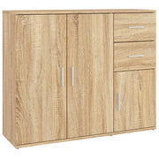 Buffet credenza cassettiera armadio mobile contenitore organizer cucina soggiorno rovere Sonoma 91 x 29,5 x 75 cm legno ingegnerizzato marrone 02_0031738