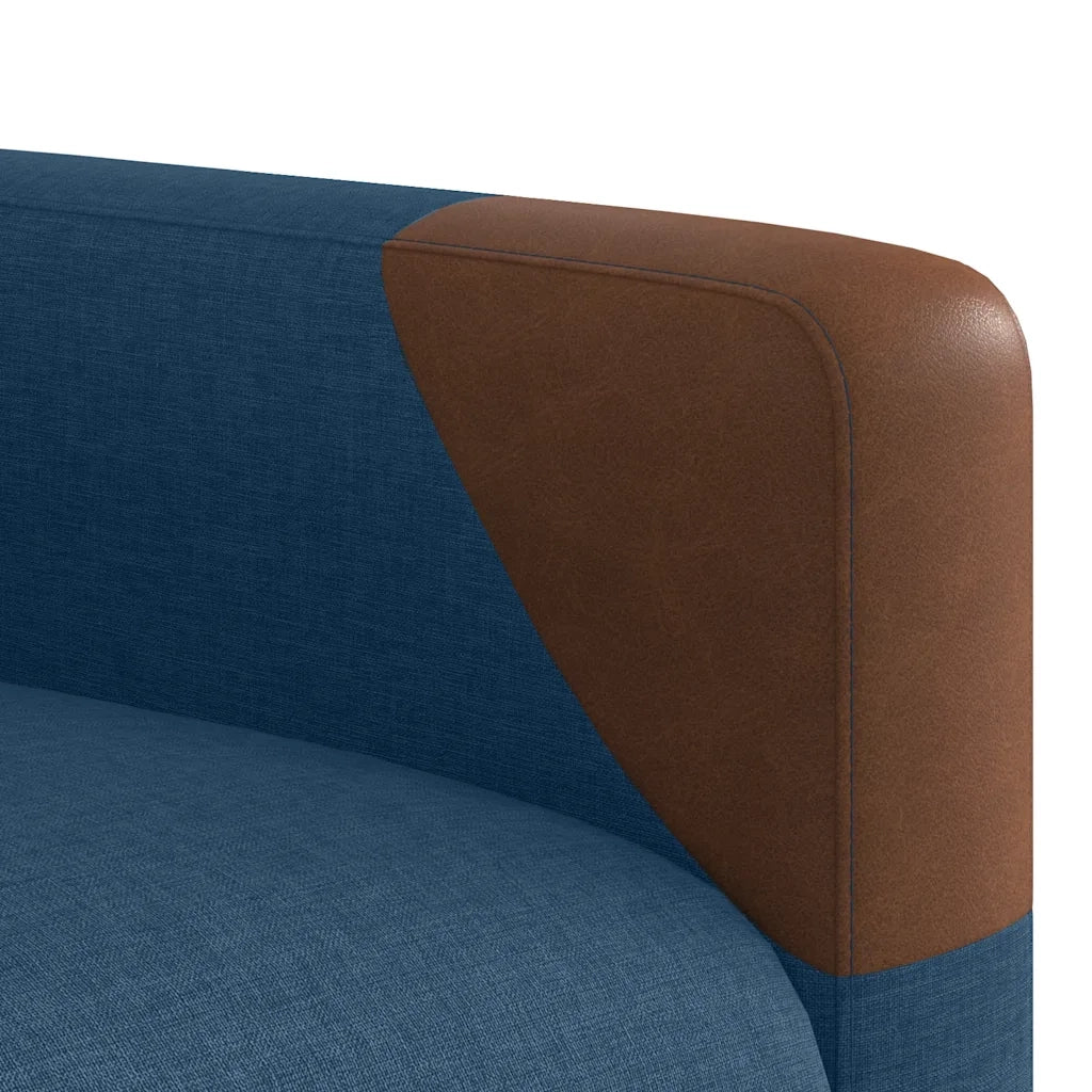 Poltrona Massaggiante | Sedia Relax Reclinabile Blu in Tessuto