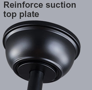 Ventilatore da soffitto 52 pollici senza luce; reversibile; con telecomando; nero e noce scuro
