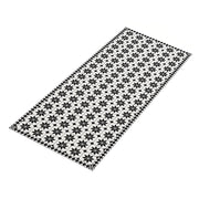 IDMarket - Tappeto in vinile effetto mosaico bianco e nero 66 x 160 cm