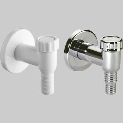 VALVOLA ESTERNA ORIENTABILE PER ATTACCO LAVATRICE O LAVASTOVIGLIE Bianco Ø32 mm - 1 pezzi - Idroweb