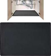 Matte di gomma siliconica sotto la doccia 86x56cm | Impermeabile | Tappeti da cucina | Fessura di scarico | Nero | Rivestimento di parquet per cucina e bagno