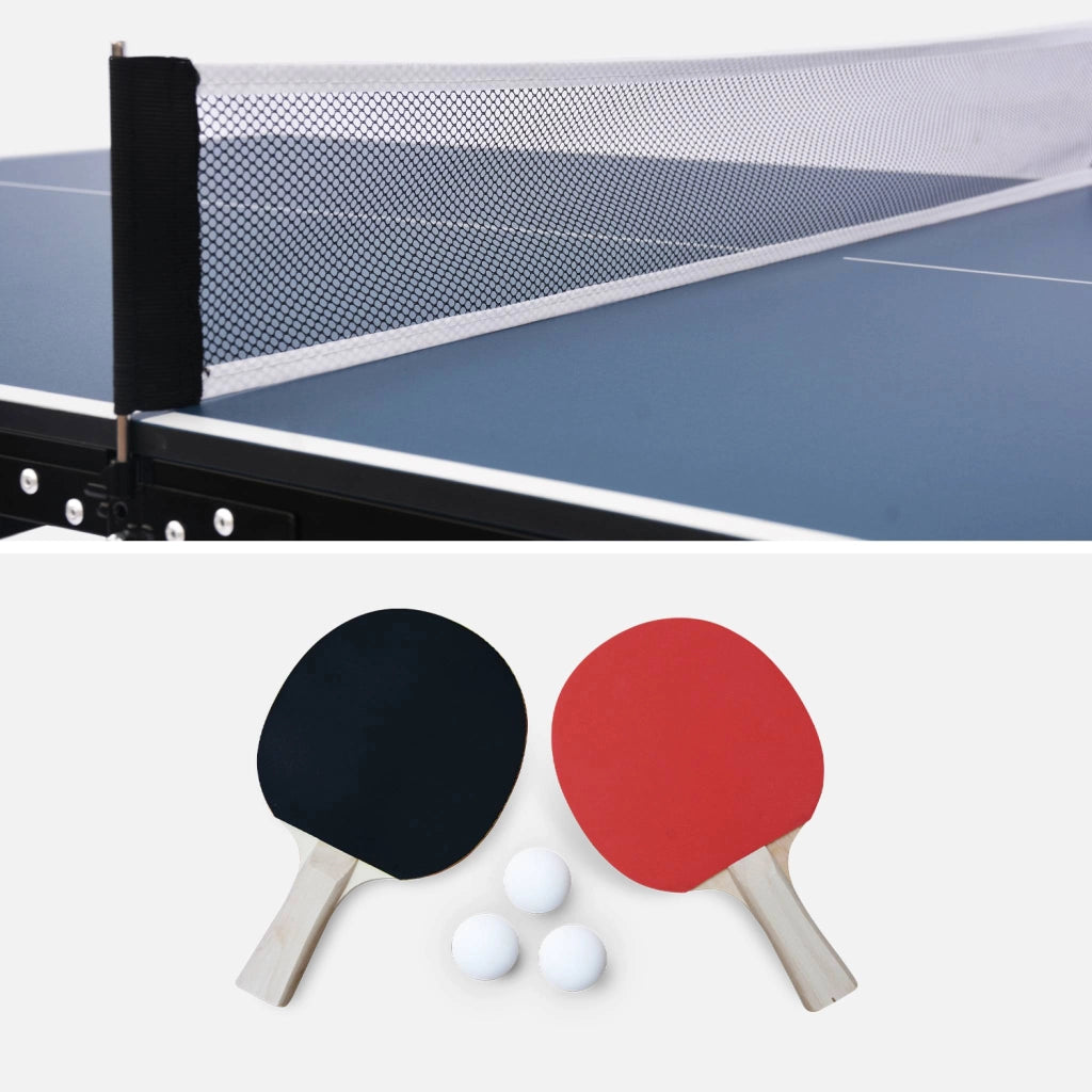 Tavolo da ping pong per esterni con 2 racchette e 3 palline, 180cm,