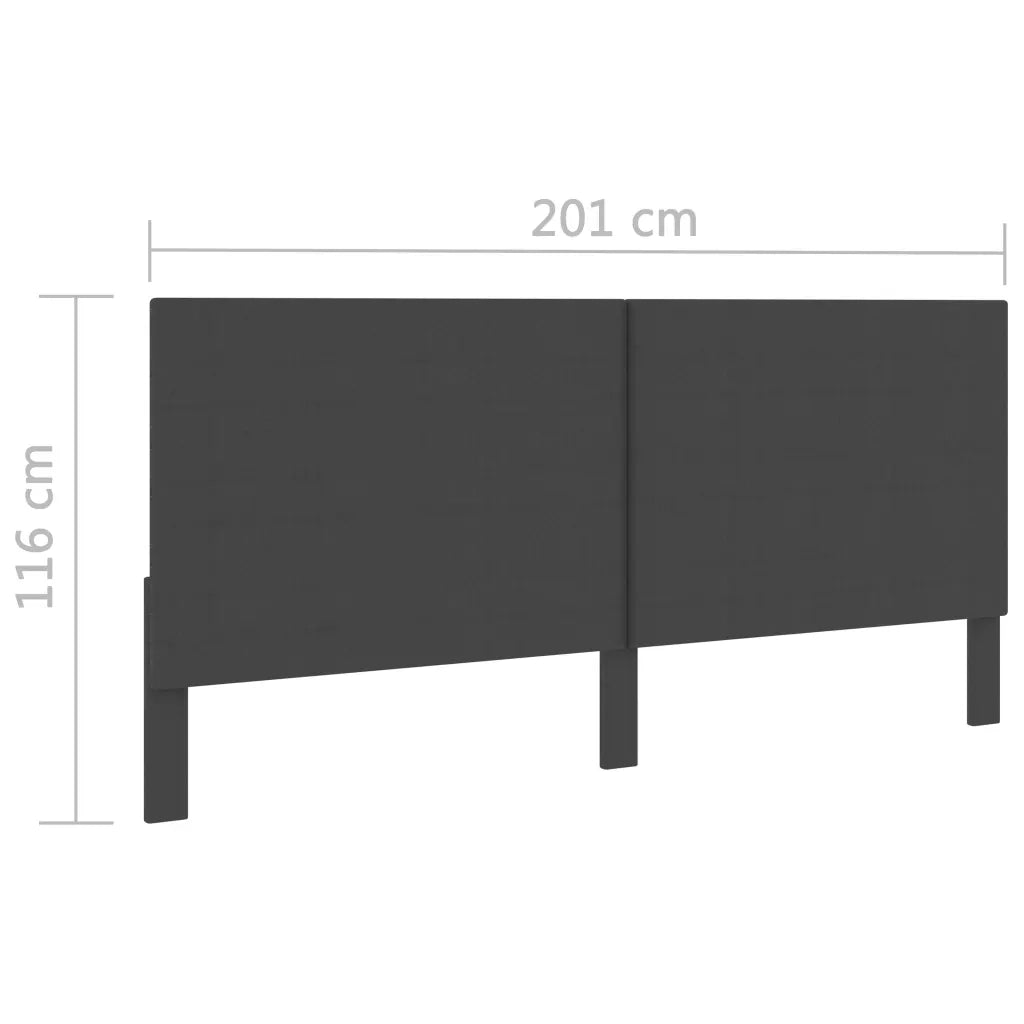 Testiera Letto Grigio Scuro in Tessuto 200x200 cm