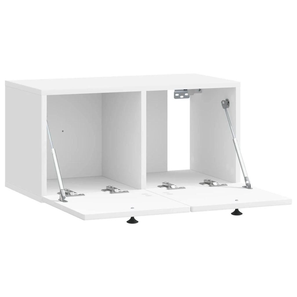 Mobile Porta TV da Muro Bianco Lucido 59,5 x 31 x 30 cm 898029