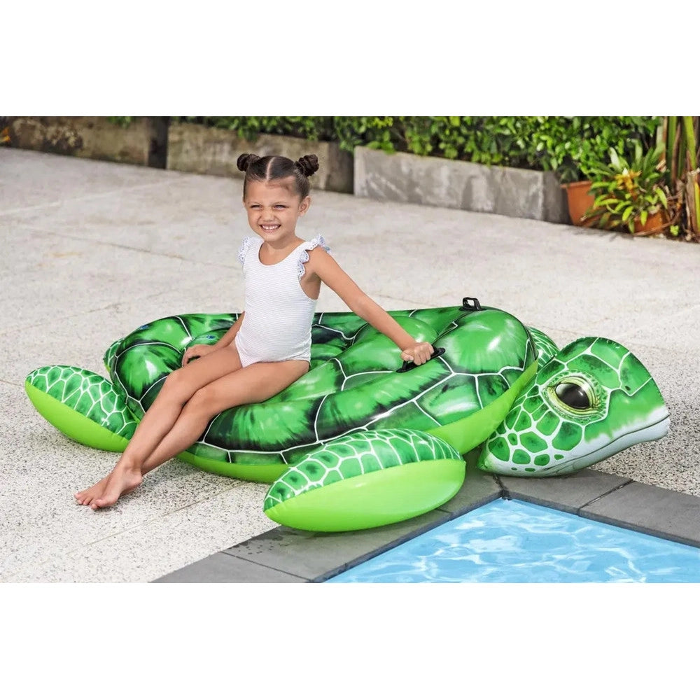 Trade Shop - Tartaruga Galleggiante Da Piscina Spiaggia Pvc Gonfiabile Cavalcabile Tidal Turtle 41524 -