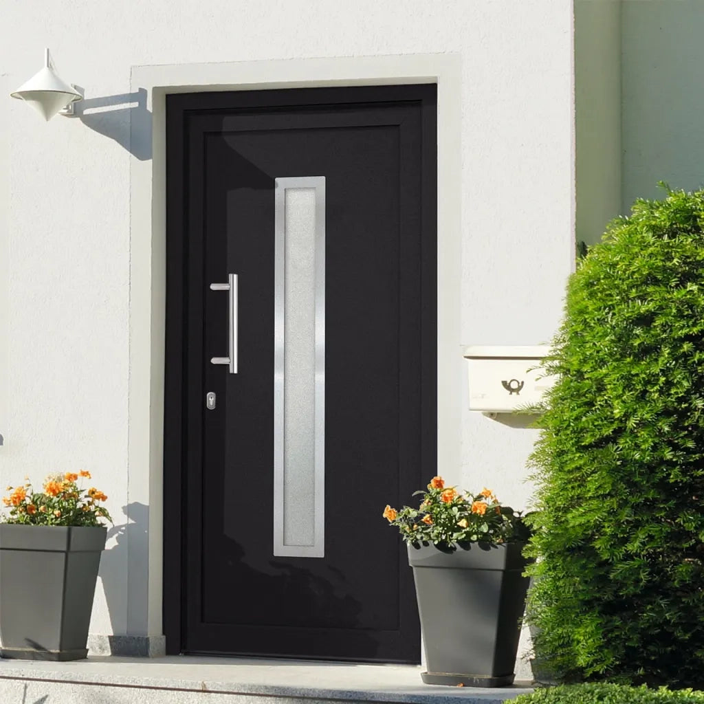 Porta di Ingresso Antracite 108x208 cm 279240