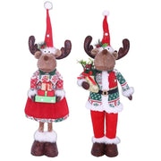 DECORAZIONE NATALIZIA RENNA IN PIEDI 80 CM UN DETTAGLIO DI STILE PER LE TUE FESTE CM.23X18X80H