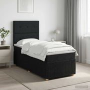 Letto box spring con materasso Nero 100 x 200 cm Tessuto 3454328