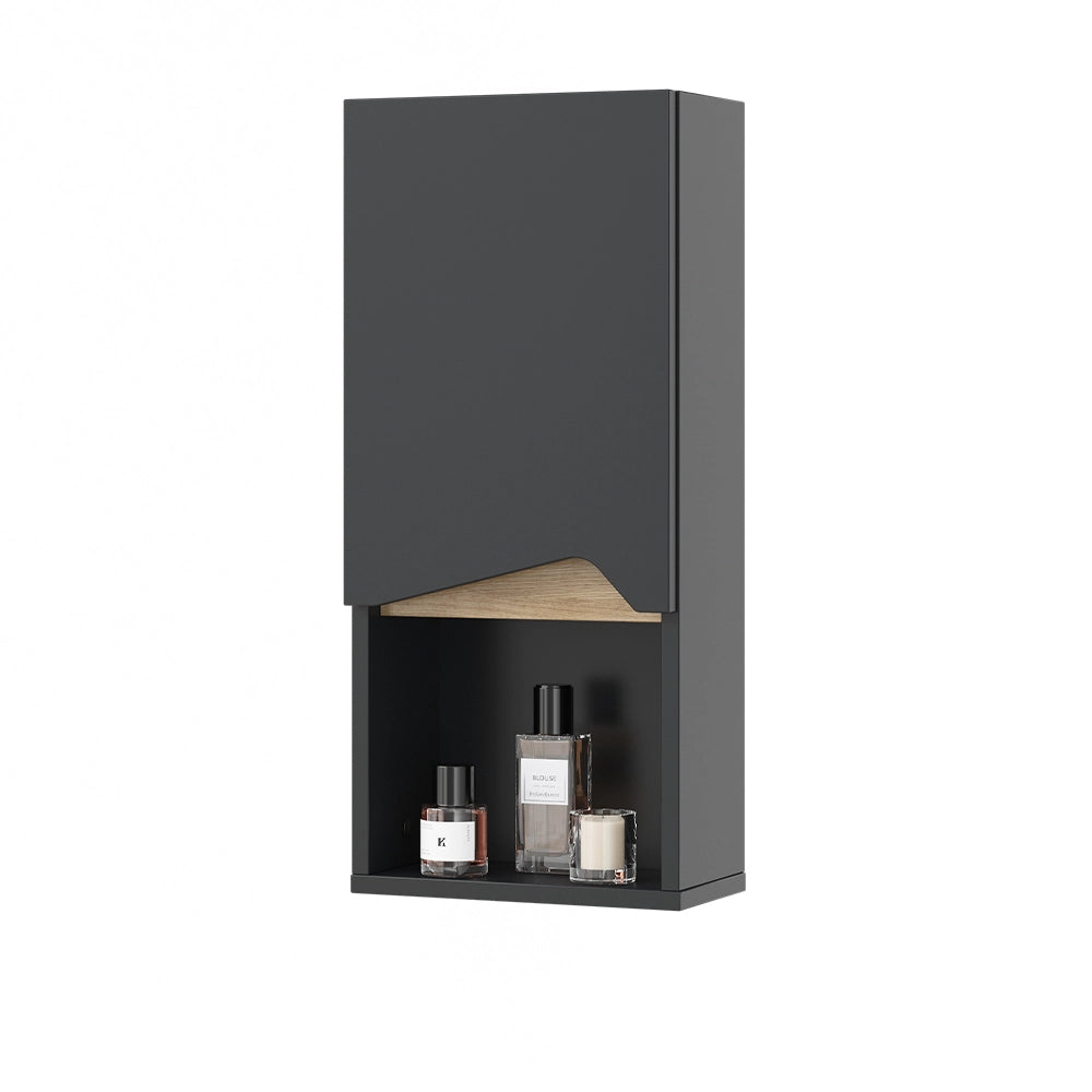 Vicco Mobile bagno Antracite 30 x 67 cm con porta e vano aperto