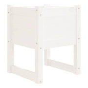 Fioriera | Cassetta per fiori | Vaso Bianca 40x40x52,5 cm in Legno Massello di Pino