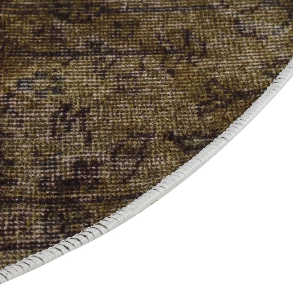Tappeto Lavabile Multicolore Ã˜ 200 cm Antiscivolo