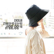 Cappello da sole per donne estate spiaggia disegno giapponese bordo ampio protezione UV colore legno scuro Unico modello