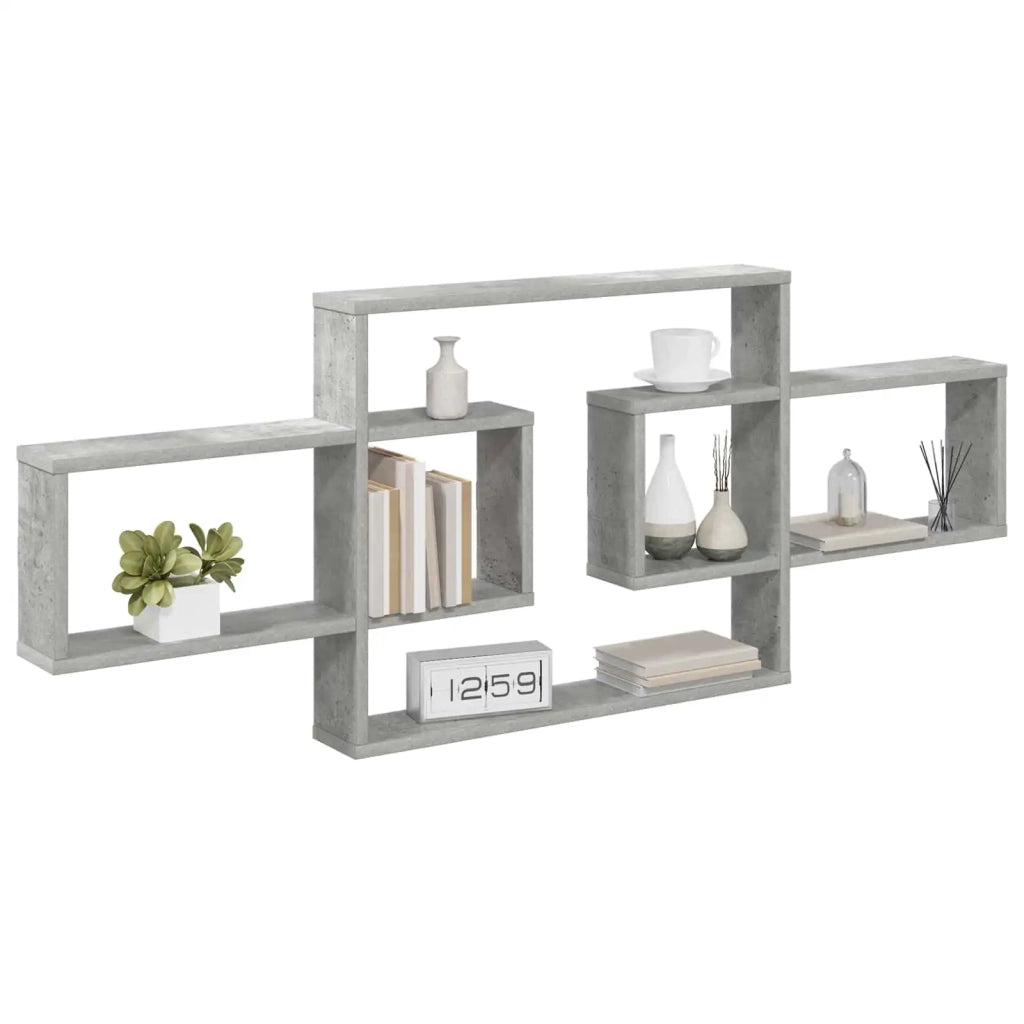 Scaffale da parete Grigio Cemento 130 x 10 x 50 cm 8012455