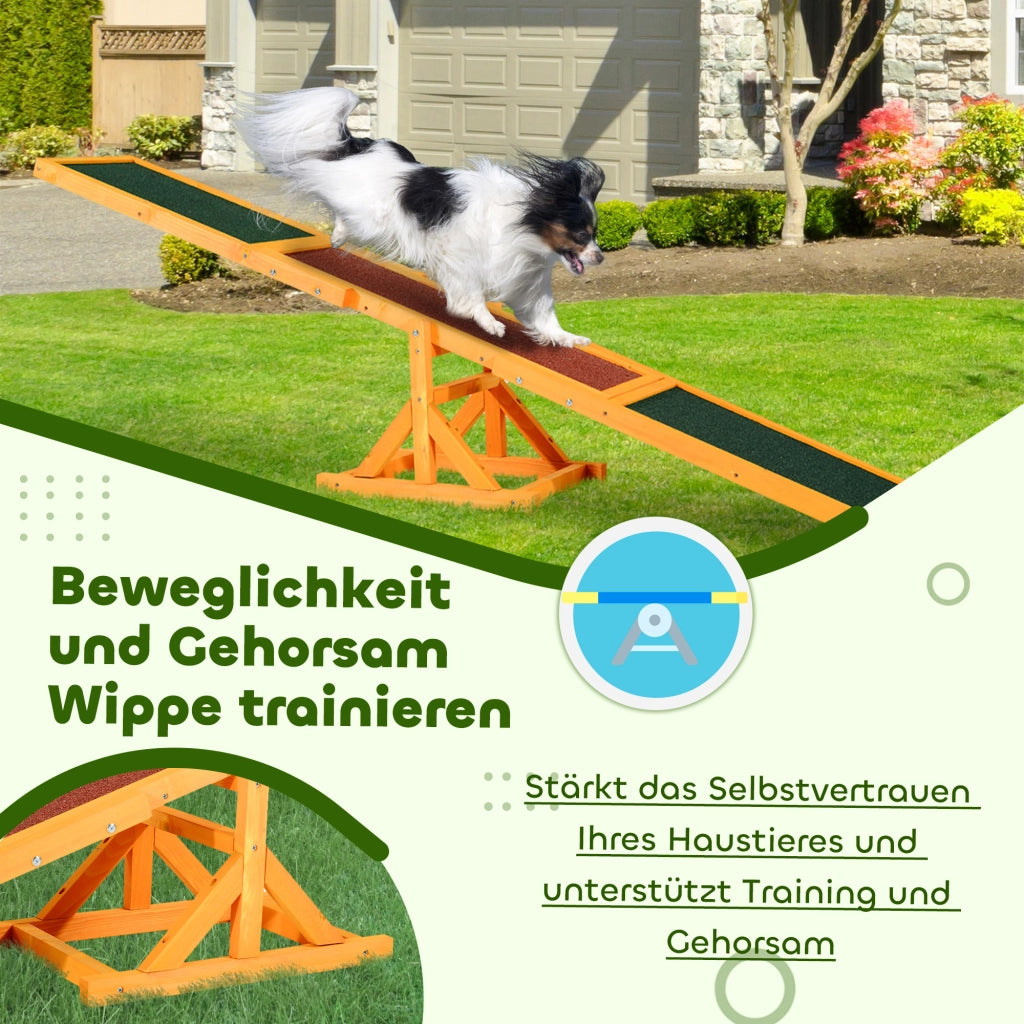 Wobble Board per Agility Canino ¨C zephmum ¨C Grigio, Resina, 180x30x30 cm