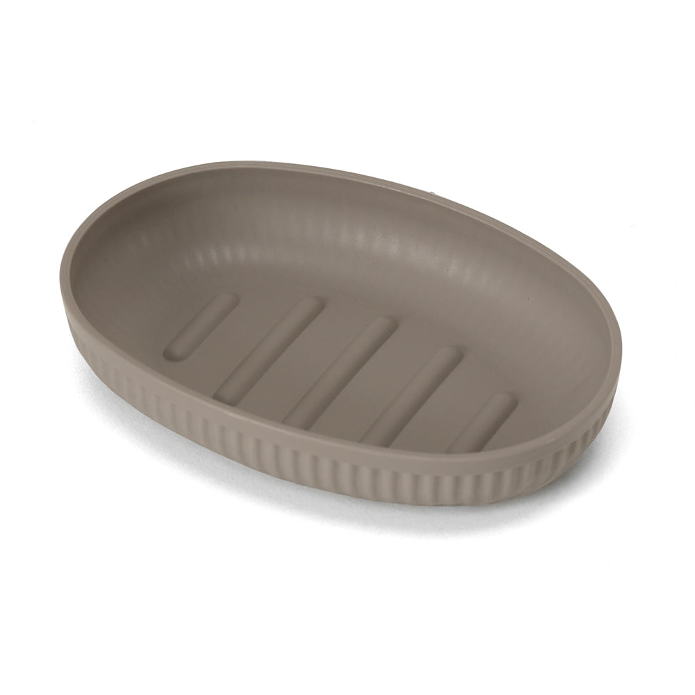 Set accessori bagno completo di 4 pz tortora cannettato Arizona