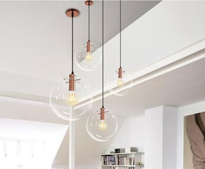Lampada Da Soffitto Pensile Di Vetro Lassi Rose Gold 25 Cm