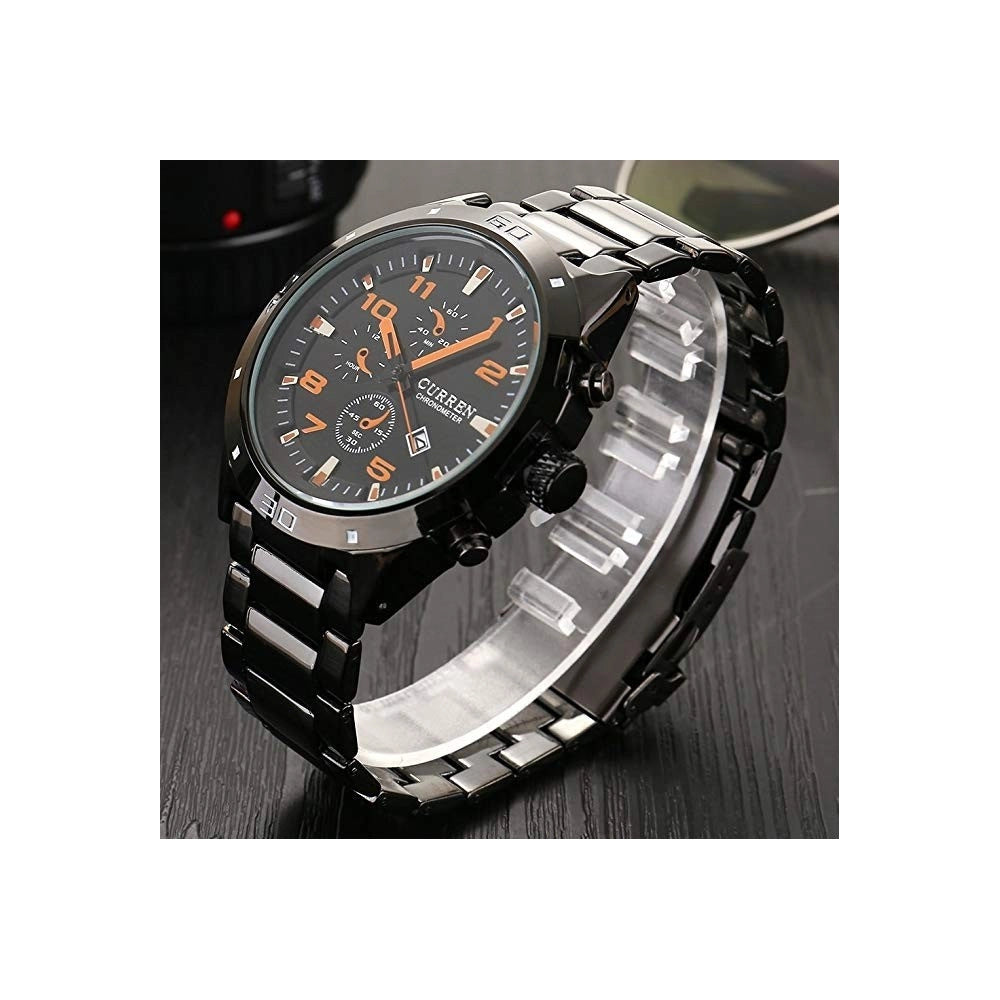 Trade Shop - Curren 8201 Orologi Da Polso Sportivi Analogici Di Lusso Tungsteno D'acciaio Uom -