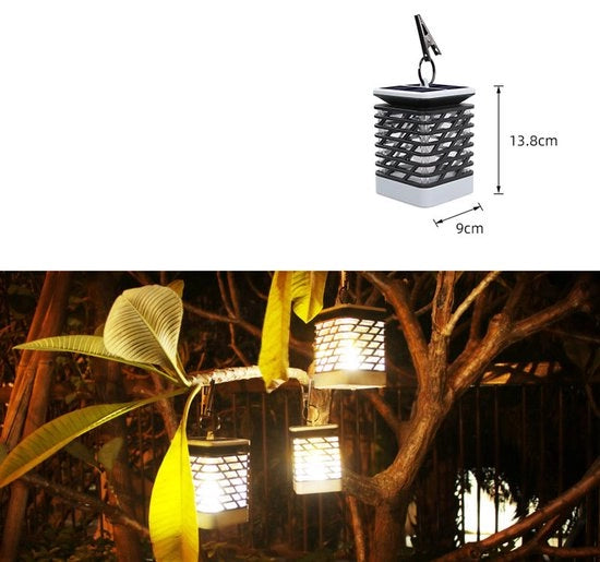 Lanterna solare, luce esterna, candela con conchiglia, lampada decorativa per giardino con clip, impermeabile, IP44, modello 4