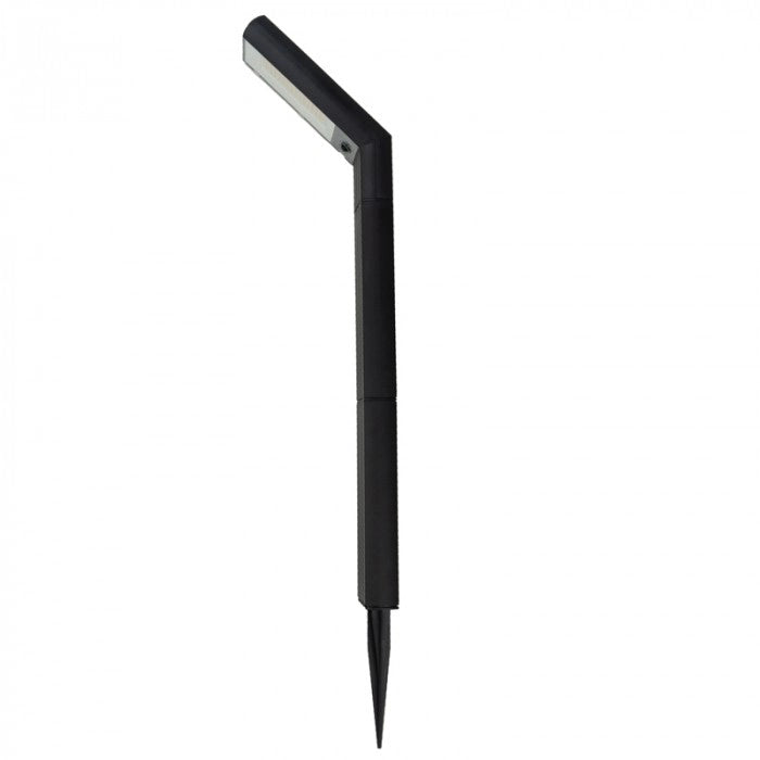 Lampada solare paletto nero LED 1,5W crepuscolare Ecolight