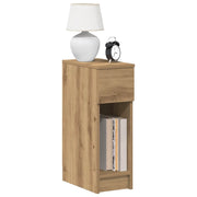 Comodini con Cassetto 2 pz Rovere Artigianale 20x36x60 cm 858712