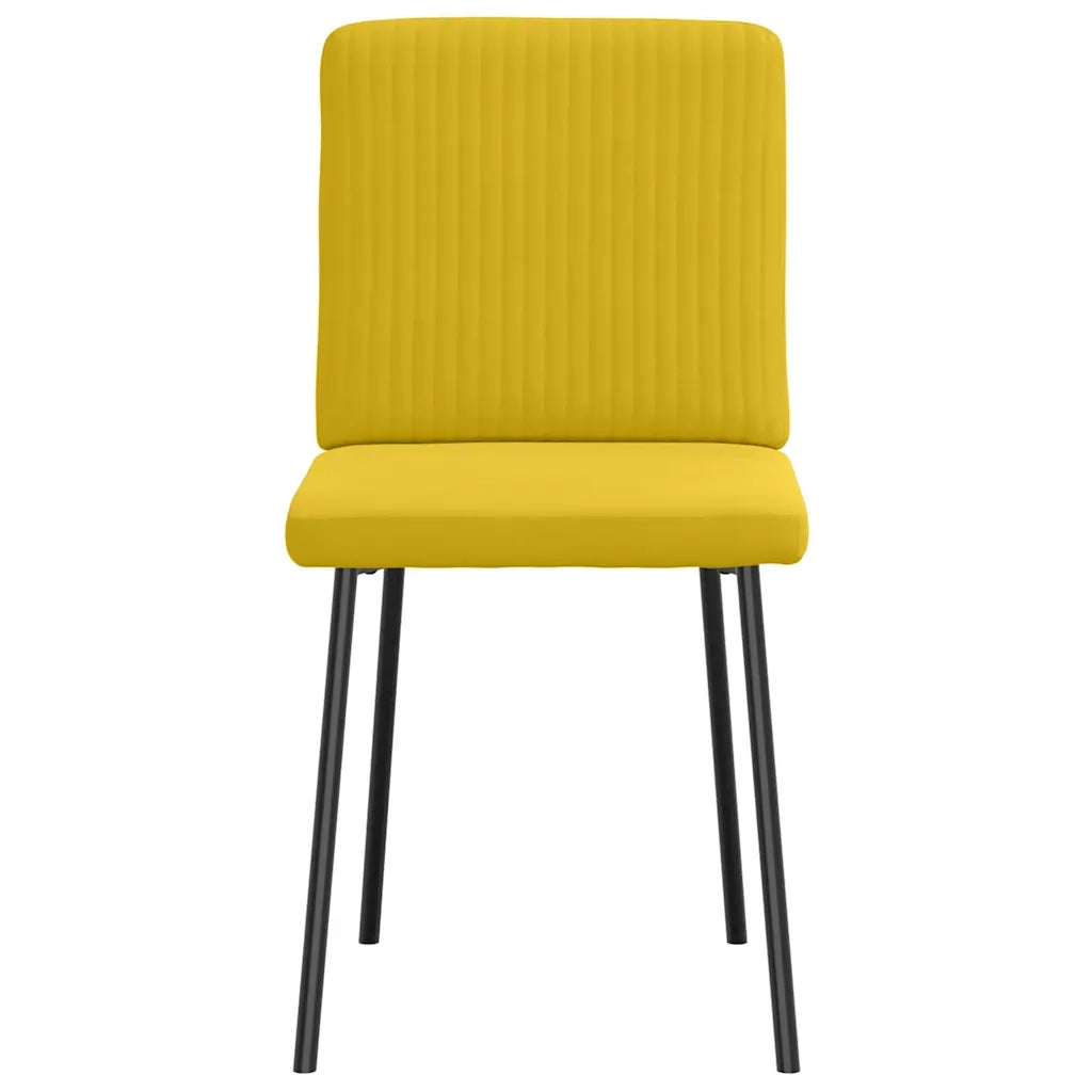 Sedie da Pranzo 2 pz Gialle in Velluto 4101193